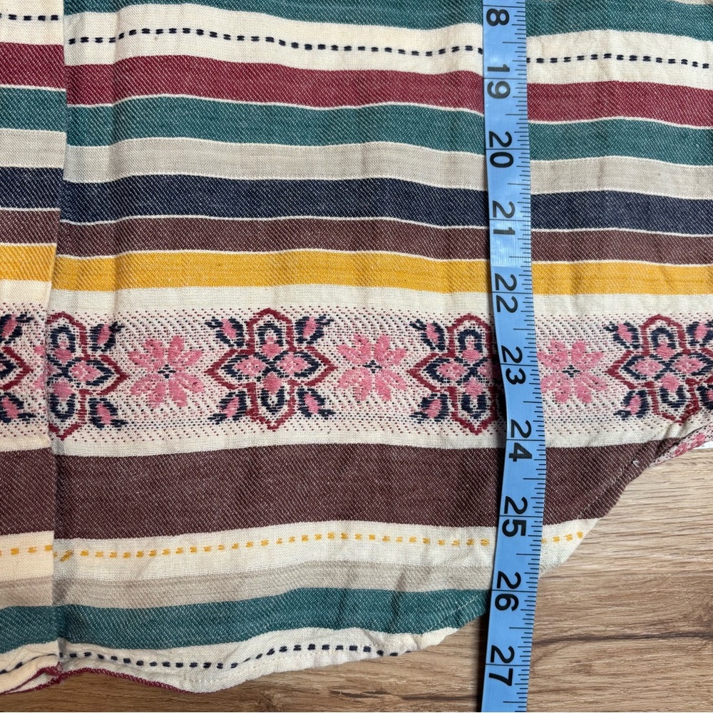 Backroad Blues striped and embroidered button down, large - Picture 8 of 9